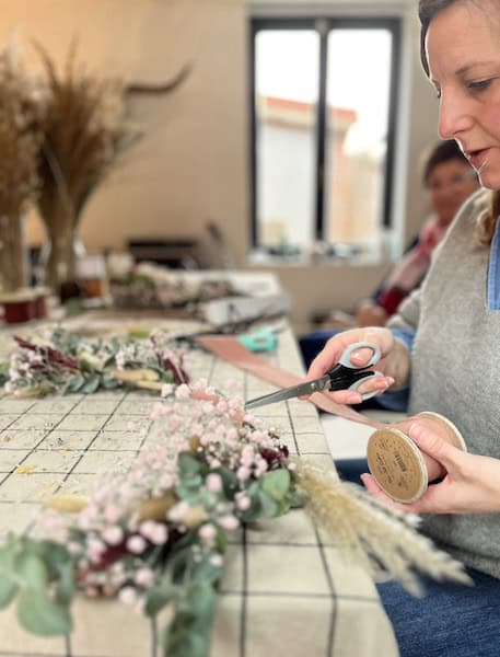 Creation couronne fleurs Creation couronne fleurs